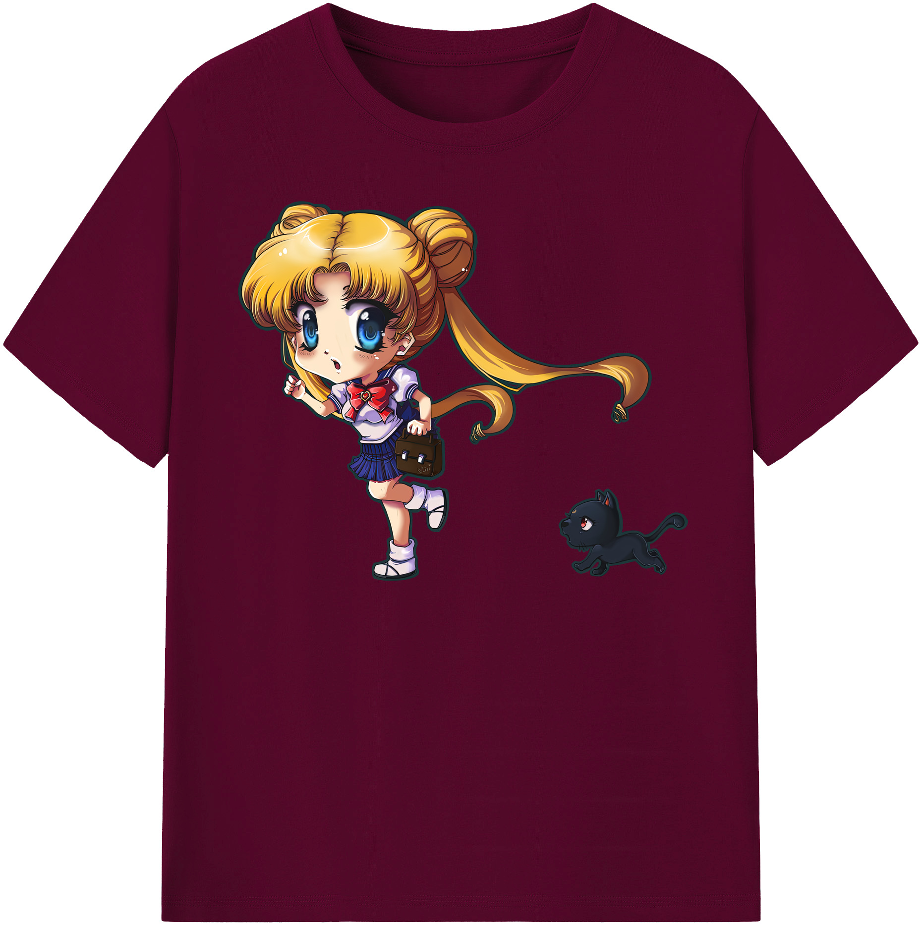 （画像用） 美少女戦士セーラームーン 愛野 美奈子 あいの みなこ Sailor Moon Aino Minako レディースカジュアルプリントTシャツ（綿100％）